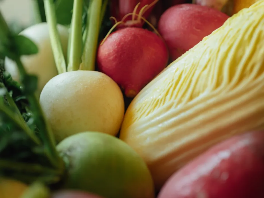 Pesticide-free vegetables from our own fields are used throughout the restaurant.