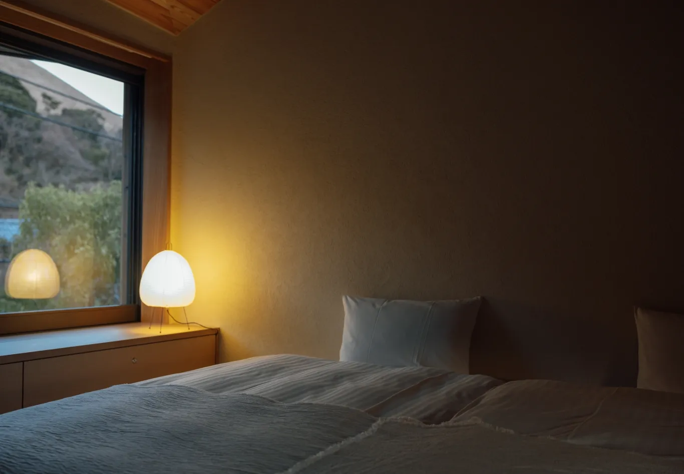 On the second floor is a simple and relaxing Japanese-style bedroom